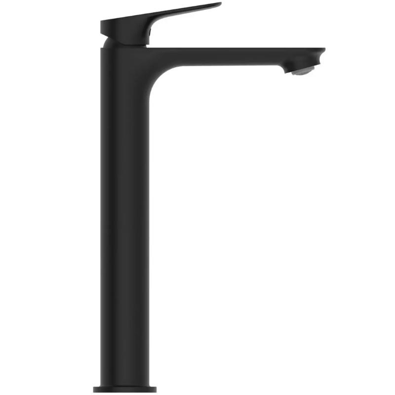 Baterie înaltă pentru lavoar Ideal Standard, Ceralife O 240 BlueStart, cu ventil Click-Clack, negru mat